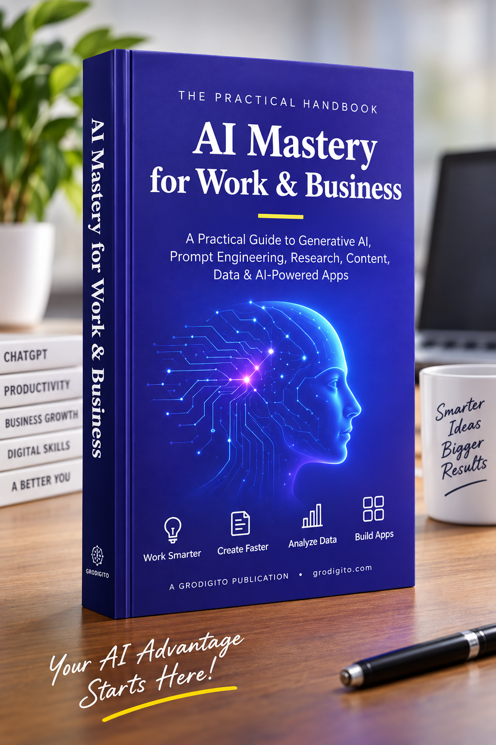3D cover of AI Mastery for Work & Business ebook
